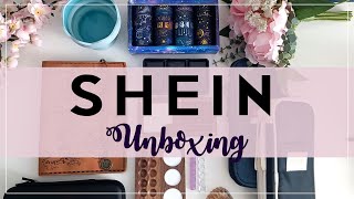 Unboxing SHEIN  Super Haul shein accesorios papelería y acuarela ¡Primer pedido a Shein [upl. by Krucik399]