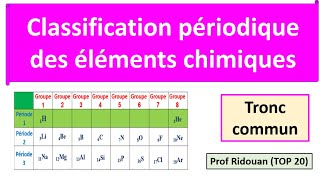 classification périodique tronc commun [upl. by Gilges]