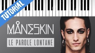 TUTORIAL Måneskin  Le Parole Lontane  Piano Tutorial con Synthesia [upl. by Prissie]