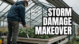 Greenhouse Makeover Transforming a StormDamaged Structure [upl. by Miran]