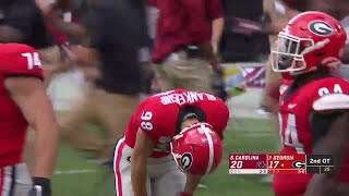 Rodrigo Blankenship Misses Field Goal in 2OT [upl. by Htezil146]