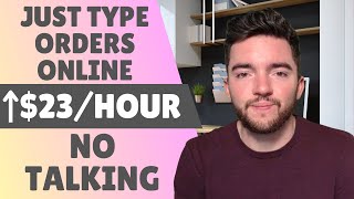 Make 23Hour Typing Orders Online With NO TALKING  Free Laptop Work From Home Jobs [upl. by Trebla424]