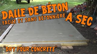 TEST  Dalle de béton à sec quotdry pour concretequot  facile et sans bétonnière [upl. by Aral]