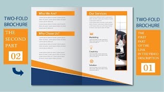 Two Fold Business Brochure Design in Illustrator Second episode [upl. by Nyrb]