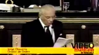 Discurso Completo de Jorge Olavarría en el Congreso 5 de Julio de 1999 [upl. by Newol941]