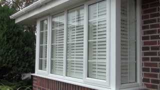 How to install window shutters onto a square box bay UPVC window [upl. by Tnarg]