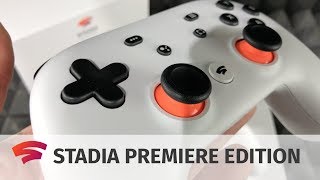 Stadia Premiere Edition Bundle Clearly White UNBOXING  Stadia Controller  Chromecast Ultra [upl. by Mcdowell898]