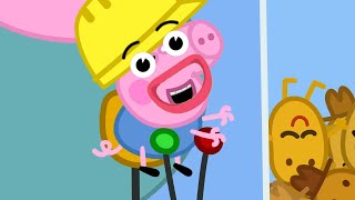 Peppa Pig Plays at Digger World Talking Tom Singing Bird [upl. by Tiram595]