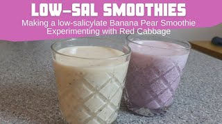 My LowSalicylate Pear Banana Smoothie  and trying out red cabbage for color [upl. by Madel]