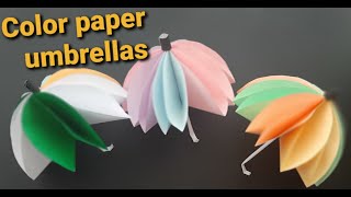 Umbrelute dragute din hartie colorataCute umbrellas in colored paper [upl. by Isahella]