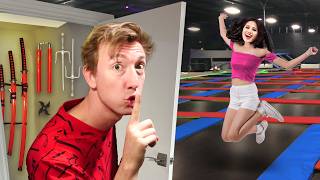 I Built a Secret Weapons Room in a Trampoline Park [upl. by Queen]