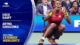 Coco Gauff vs Aryna Sabalenka Extended Highlights  2023 US Open Final [upl. by Ayrolg410]