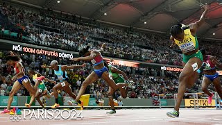 MAJOR UPSET rocks womens 100m hurdles World Championship podium  NBC Sports [upl. by Janella]