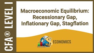 CFA® Level I Economics  Macroeconomic Equilibrium Recessionary Gap Inflationary Gap Stagflation [upl. by Nnaeirual]