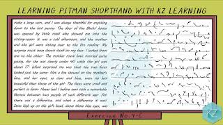 Pitman Shorthand  700 Words Exercise No4 100 WPM  KZ Learning [upl. by Powell]