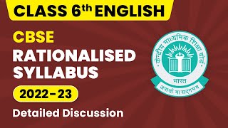 CBSE Rationalized Syllabus Class 6  Class 6 English Syllabus 202223  CBSE Big Update [upl. by Issim416]