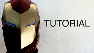 Casco de Iron Man 100 cartón  tutorial [upl. by Otter]