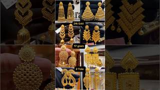 Bridal Gold Earrings design 2024 goldearrings shortvideo shorts trending vlog [upl. by Vinna14]