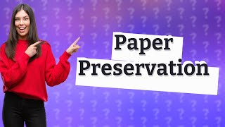 Is there a spray to preserve paper [upl. by Erdnassak]