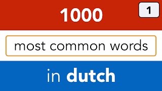 Learn Dutch online  Basic Dutch vocabulary  lesson 1  New version [upl. by Cresida171]