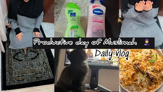 A productive day of muslimah 🧕  prayers 🤲🏻  Cooking 🧑‍🍳  daily life silentvlog FD16 [upl. by Oinotna147]