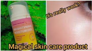 Organic traveller brightening moisturizer honest reviewSkin brighteningWow beauty with urwa [upl. by Amaj]