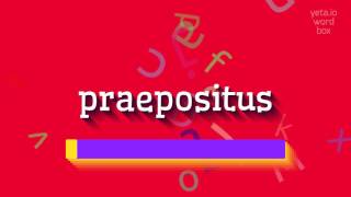 How to say quotpraepositusquot High Quality Voices [upl. by Minerva]