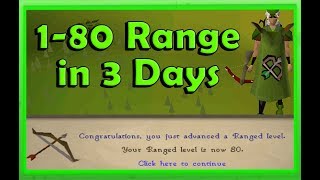 OSRS 180 Range in 3 Days  Quickest Pure Method Available [upl. by Namar445]