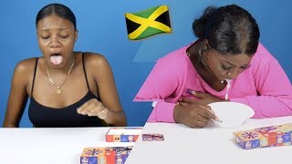 Jamaicans Try Bean Boozled Challenge [upl. by Bose479]