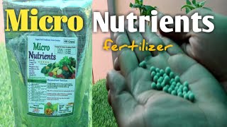 How to use Micro Nutrients Organic fertilizer for Plants [upl. by Rotsen]