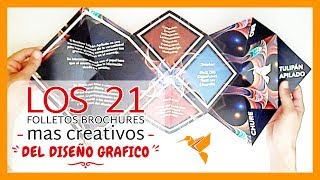 ⭐✨ LOS 21 FOLLETOS MAS CREATIVOS DEL DISEÑO GRÁFICO 👍  IDEAS CREATIVAS ✅  brochure3dcom [upl. by Aramak83]