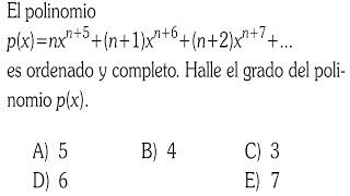 POLINOMIOS COMPLETOSPREGUNTA RESUELTA DEL EXAMEN DE ADMISION SAN MARCOS [upl. by Flessel]