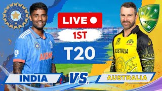 🔴 Live India vs Australia 1st T20 Live score amp Commentary  IND vs AUS Live match 2nd inning [upl. by Yhtimit]