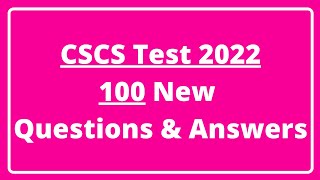 CSCS Test UK 2022  100 New QampA  CSCS Test Practice  CiTB Test UK  CSCS Card UK  CSCS Test UK [upl. by Drahnreb]