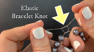 How to tie elastic bracelets  fast amp simple knot [upl. by Bryan]