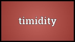 Timidity Meaning [upl. by Anelak]