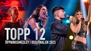 Topp 13 öppnar Idolfinalen med ett magiskt medley  Idol Sverige  TV4 amp TV4 Play [upl. by Atoel]