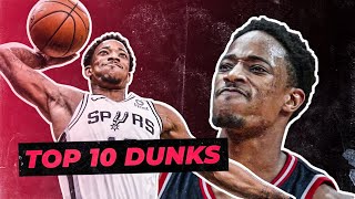 DEMAR DEROZANs TOP 10 DUNKS Of His Career  Nasty Dunks [upl. by Neerbas]