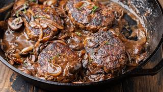 Salisbury Steak  The Insanely Delicious Inexpensive quotSteakquot Dinner [upl. by Llenoil193]