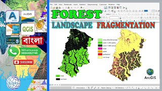 Forest Fragmentation Susceptibility Mapping in Arc Map  Forest Fragmentation in arc Map  FRAGSTAT [upl. by Krissy]