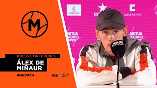 Rueda de prensa con Álex de Miñaur  MUTUA MADRID OPEN 2024 [upl. by Eybbob963]