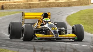 1992 Minardi M191B F1 w Lamborghini 35L V12 Engine in action at FoS 2019 [upl. by Eselrahc]