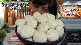 GALLETAS DE MAICENA Y LECHE CONDENSADA sin Gluten sin Huevo y solo 3 Ingredientes Deliciosas [upl. by Hutner]