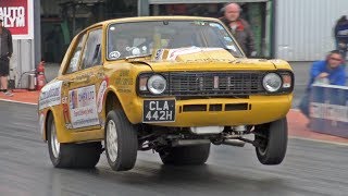 Ford Cortina MK2 Wheelie at Classic Ford Show 2017 [upl. by Greggs]