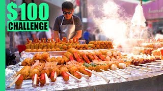 KOREAN Street Food 100 CHALLENGE in MYEONGDONG The best MYEONGDONG street food [upl. by Nyleaj]