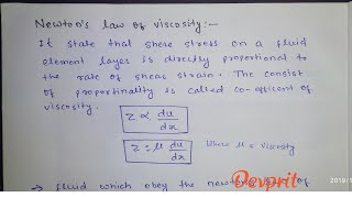 Newtons law of viscosity and variation of viscosity with temperature [upl. by Annoek]