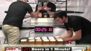 56 Beers Filled In One Minute [upl. by Londoner]