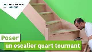 Comment poser un escalier quart tournant [upl. by Carmelita614]