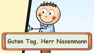 🌼 Guten Tag Herr Nasenmann  Fingerspiellieder zum Mitsingen  Kinderlieder [upl. by Gwenore47]