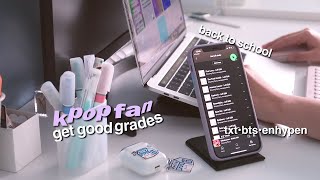 how to study amp get good grades as a kpop fan 🎵 back to school [upl. by Llesram]